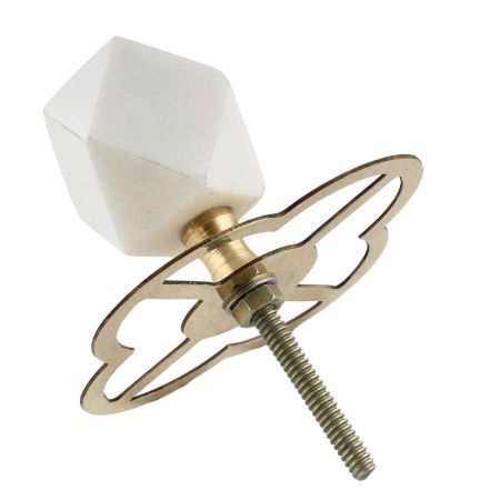 Hexagon Stone Cabinet Knobs